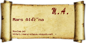 Mars Aléna névjegykártya